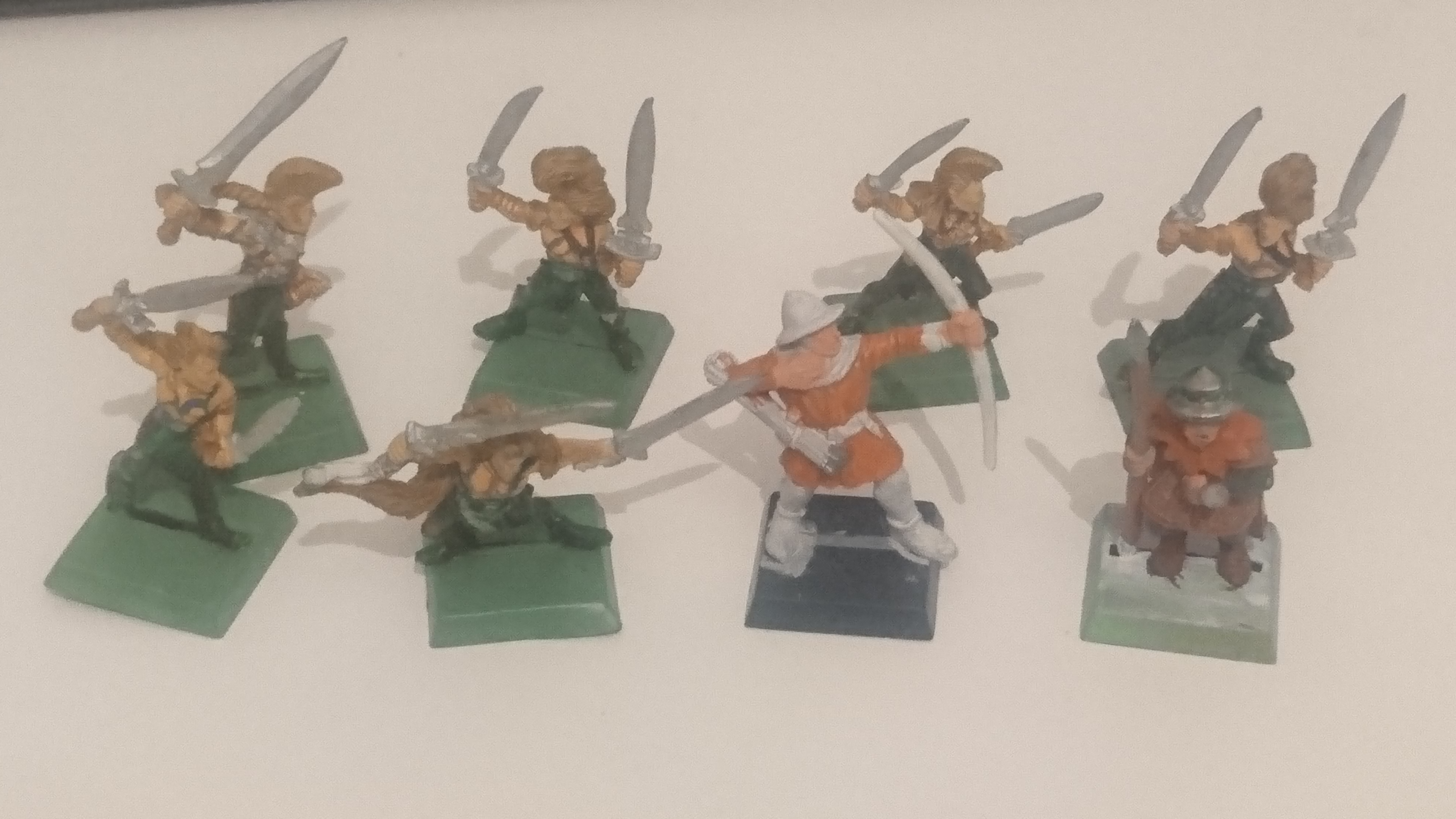 Wood Elf Wardances, Plastic Bretonnian Archer, Metal Bretonnian Spearman